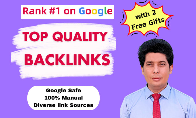 Gig Preview - Create high quality white hat seo manual backlinks for google website ranking