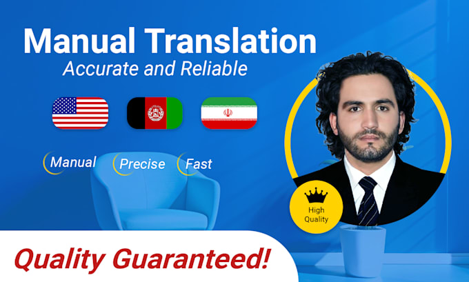 Gig Preview - Translate english to dari,farsi,pashto and vice versa