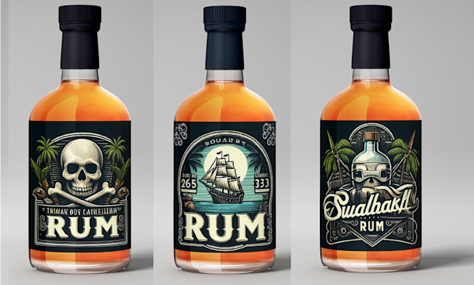 Bestseller - design modern label for vodka, whiskey, gin, wine, liquor, rum and bottle label