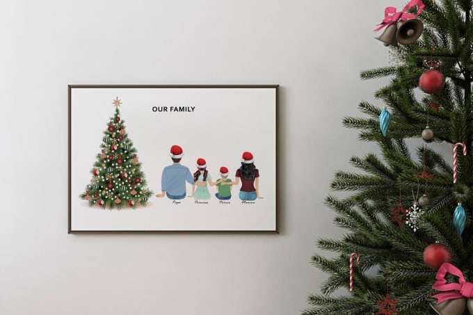 Gig Preview - Design family portrait frame gift for christmas