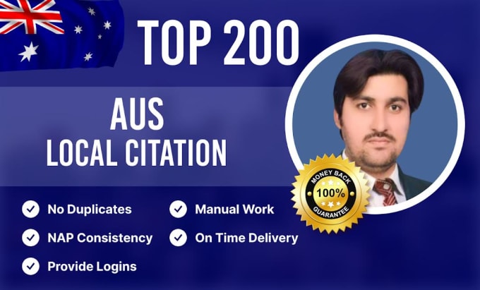 Gig Preview - Do top australia local citations for local business SEO