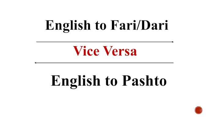 Gig Preview - Translate english to dari, farsi and vice versa