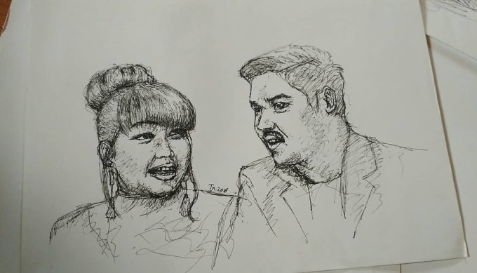 Gig Preview - Sketch your face with scribble line