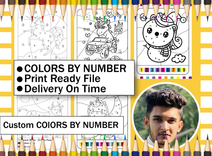 Gig Preview - Make custom color by number pages for amazon kdp