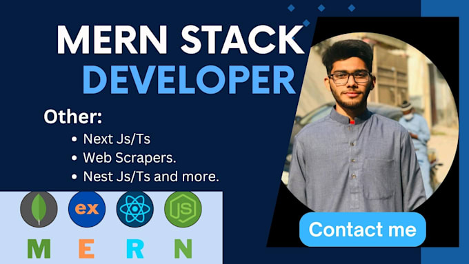 Gig Preview - Be full stack web developer as a mern stack developer