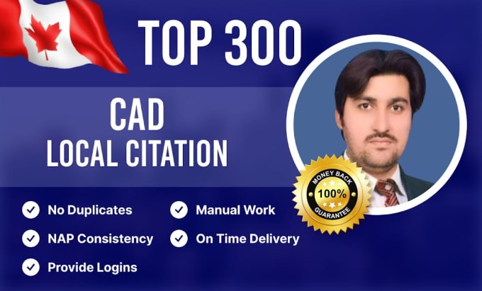 Gig Preview - Do 300 canadian local citations and directory submission for SEO purpose