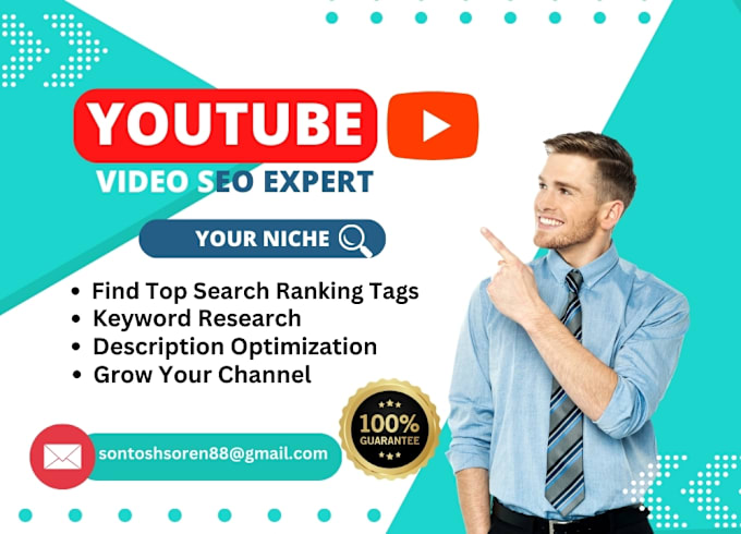 Gig Preview - Do premium youtube video SEO and promotion for organic growth of your  channel