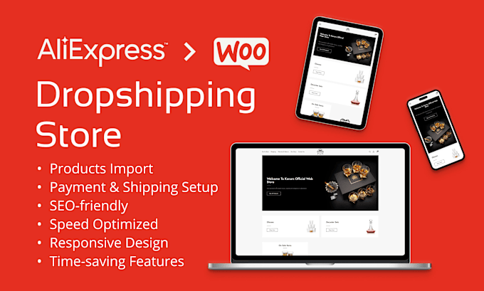 Gig Preview - Create a professional aliexpress or amazon dropshipping online store