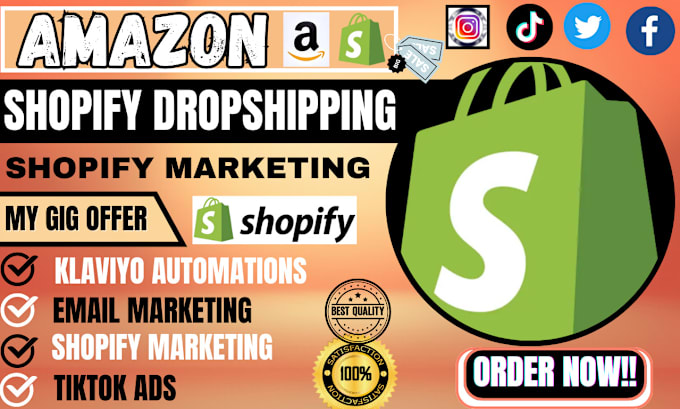 Gig Preview - Do complete amazon shopify dropshipping store,dropshipping store,product listing