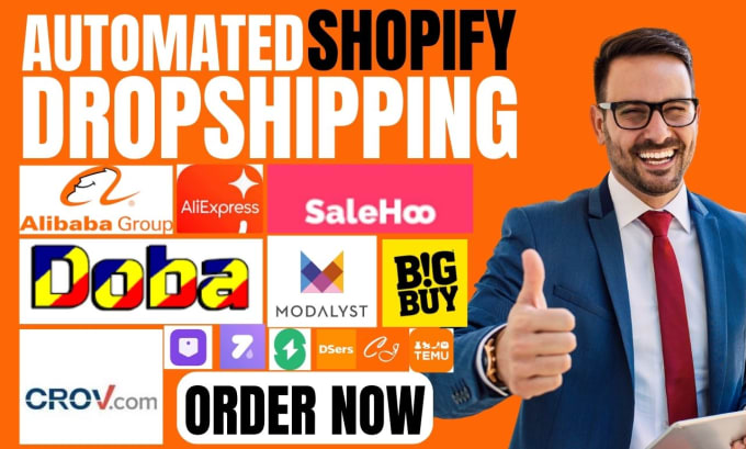 Gig Preview - Create shopify dropshipping store via salehoo megagoods crov zendrop doba autods