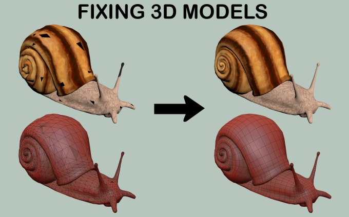 Gig Preview - Fix, optimize, repair, modify and edit your 3d model