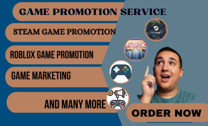 I will promote your steam game roblox game promotion and online game -  FiverrBox