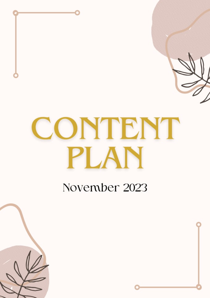 Gig Preview - Create your content plan for instagram