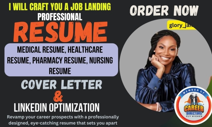 Gig Preview - Professional write medical, nursing, and healthcare resume and cv