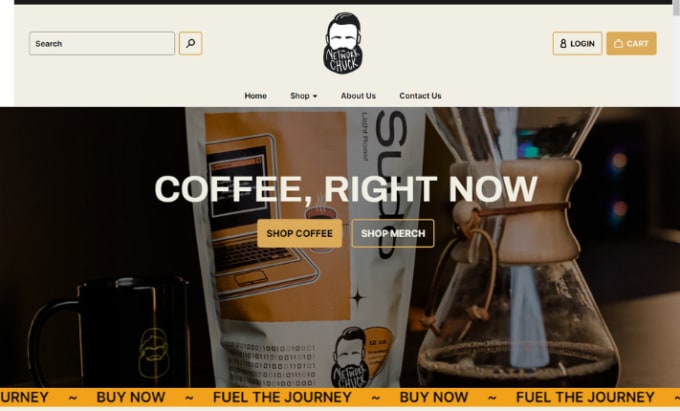 Gig Preview - Coffee shopify store shopify coffee store coffee dropshipping store