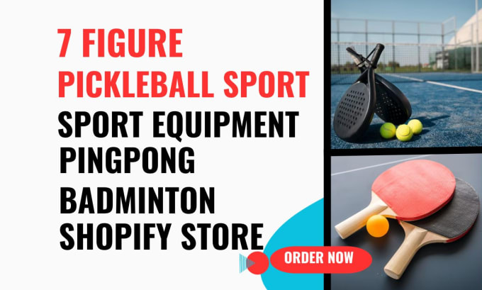 Gig Preview - Design pickleball athletic sport  equipment paddle ball soccer badminton website