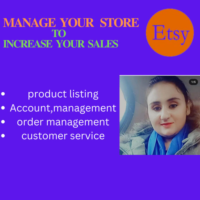 Gig Preview - Manage your etsy store with expert store management