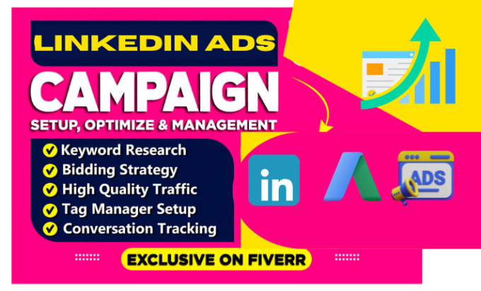 Gig Preview - Setup linkedin ads PPC campaign for higher sales by advertising