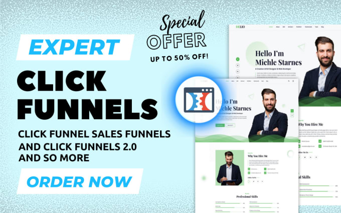 Gig Preview - Setup clickfunnels, clickfunnels 2 0,sales funnels, clickfunnel,system io expert