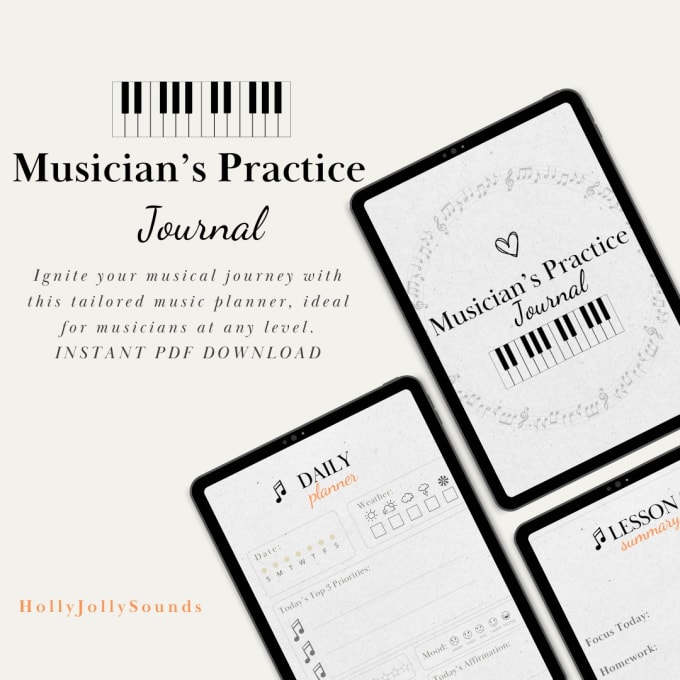 Gig Preview - Send you musicians practice journal PDF book