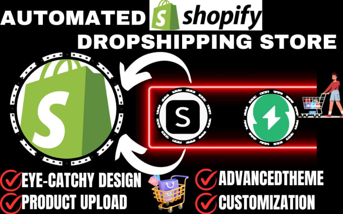 Gig Preview - Create automated shopify dropshipping store shopify website via supliful shein