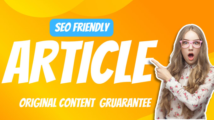 Gig Preview - Write SEO friendly optimized articles and blogs