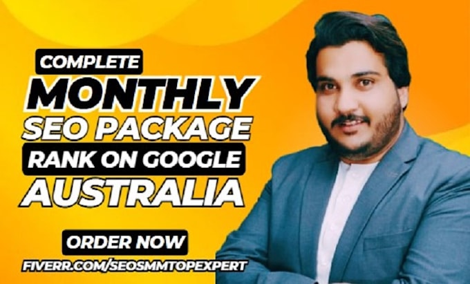 Gig Preview - Do complete monthly SEO package to rank on google in australia