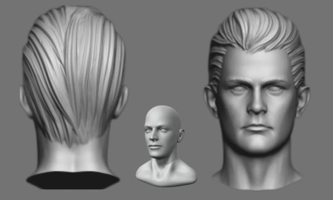 Gig Preview - Sculpt realistic 3d head 3d face 3d portrait bust 3d model for 3d printing