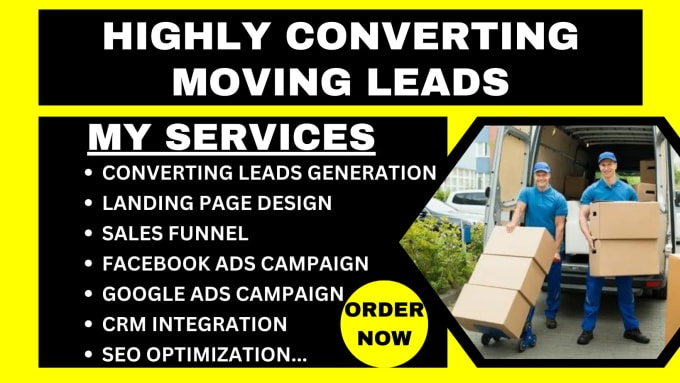 Gig Preview - Generate high converting moving transport logistics freight cargo shipping leads