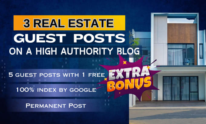 Gig Preview - Publish your article with do follow link on high da real estate site