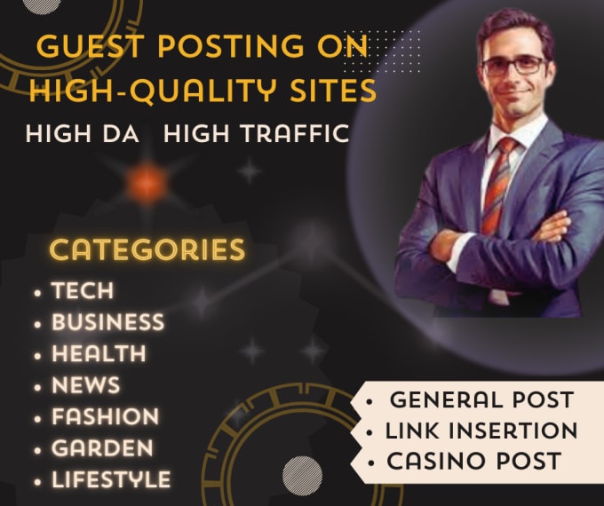 Gig Preview - Guest post or link insertion on high quality sites dofollow backlink