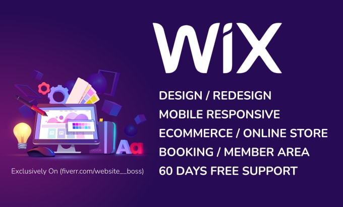 Gig Preview - Develop wix website design or wix website redesign