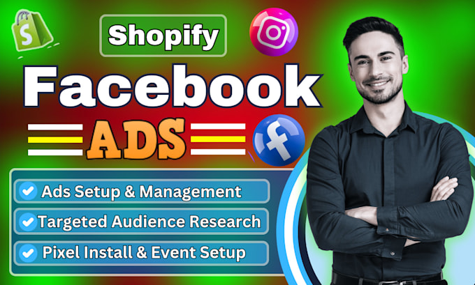 Gig Preview - Setup and manage shopify facebook and instagram ads campaign