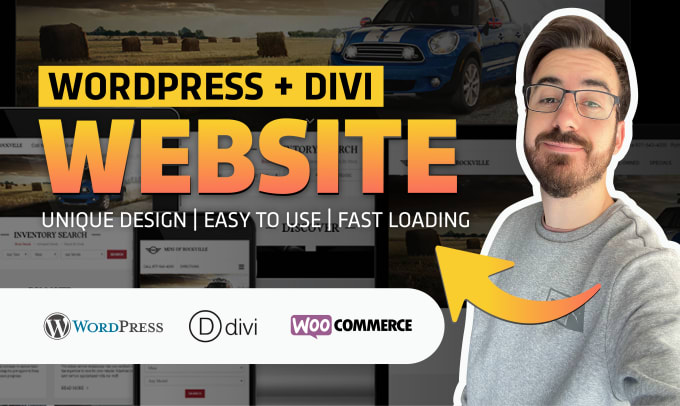 Gig Preview - Design and build a responsive wordpress website with divi