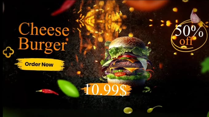 Gig Preview - Create best digital restaurant food menu board animations