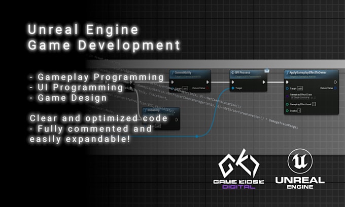 Gig Preview - Do gameplay and UI programming for unreal engine projects