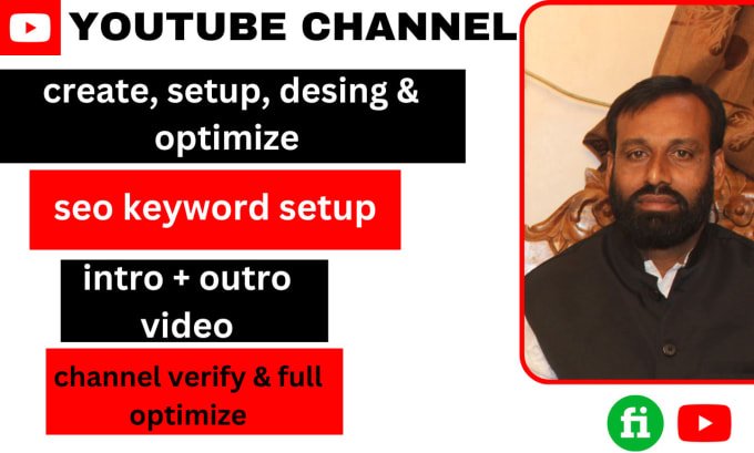 Gig Preview - Create set up a top youtube channel with SEO and art