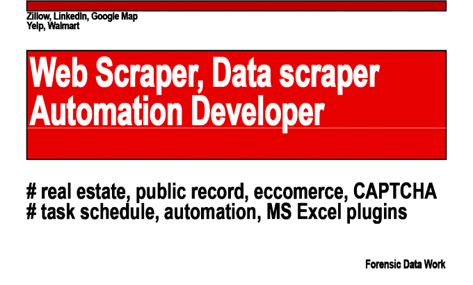 Gig Preview - Do web scraper data scraper data collection data extraction