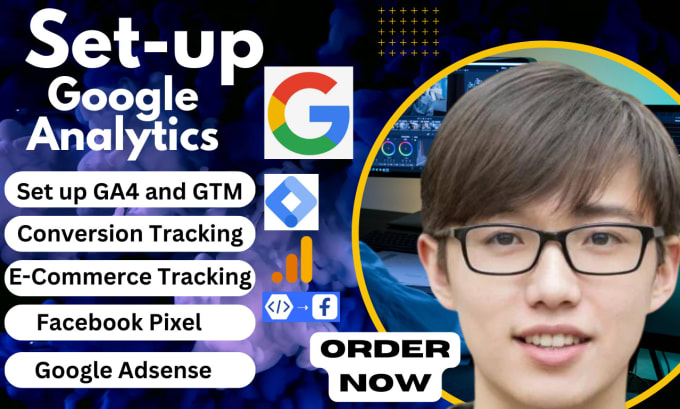 Gig Preview - Setup web analytics, google analytics ga4 tag manager ads conversion tracking