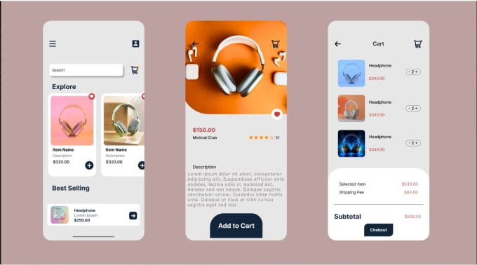 Gig Preview - Ui UX design of web app design or mobile app design