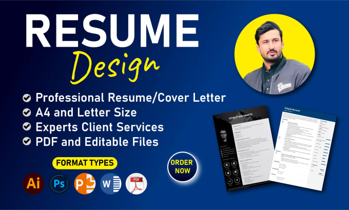 Gig Preview - Create resume design, cover letter and pdf editable files