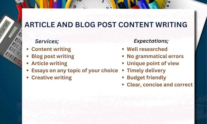 Gig Preview - Write engaging content for your blogs and articles