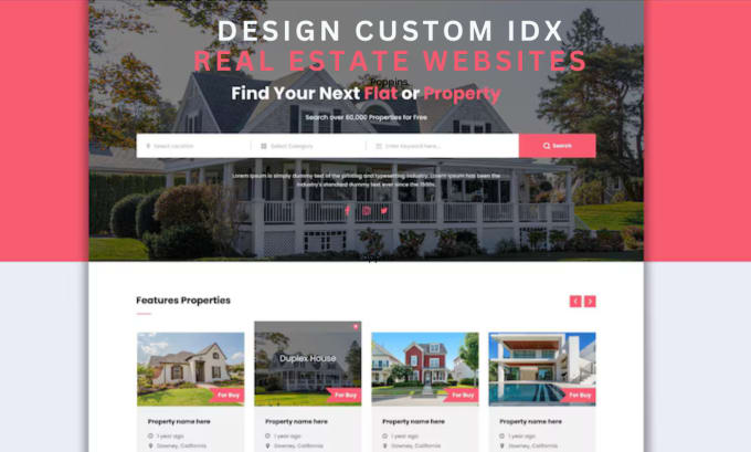 Gig Preview - Build custom real estate idx mls website