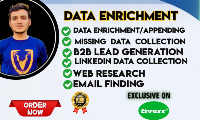 Gig Preview - Do  company data enrichment, linkedin data collection,data entry