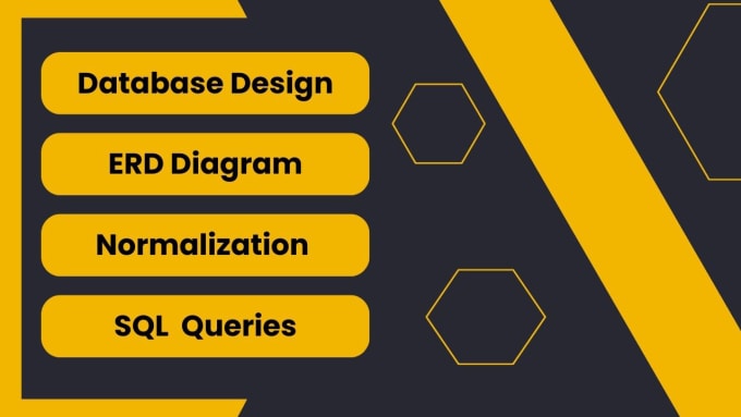 Gig Preview - Database design, erd, in mysql, sqlserver, mssql, oracle and normalization, sql