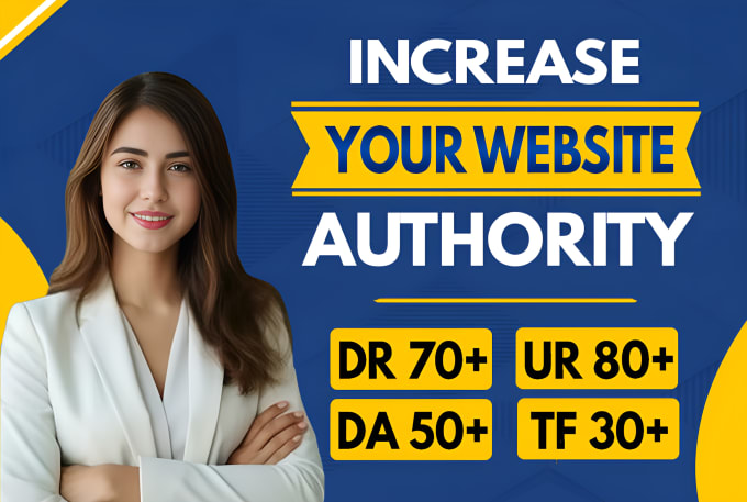 Gig Preview - Our agency will increase domain rating ahrefs DR domain authority moz da majestic tf