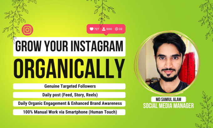 Gig Preview - Do instagram promotions organic growth and daily posts