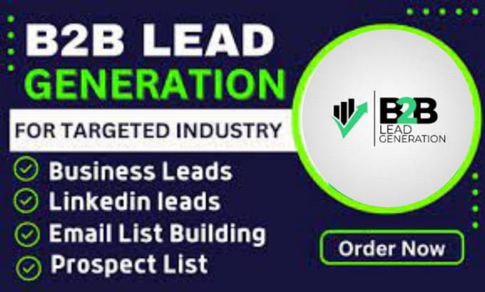 Gig Preview - Do b2b lead generation for targeted b2b lead, business b2b  and email marketing