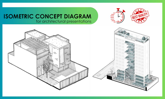 Gig Preview - Create isometric diagram in 3d