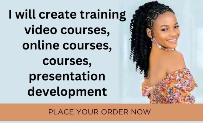 Gig Preview - Create training video courses, online courses, courses, presentation development